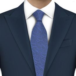 Bow Ties Lyl 8cm Blue Jacquard Paisley Collar Tada Fashion Business Accesorios de boda Corbalo Regalo para artículos caballeros