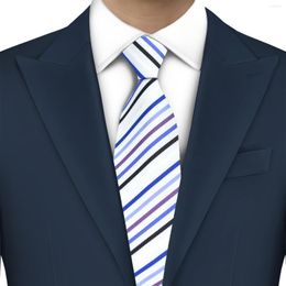 Noeuds papillon LYL 8CM bleu rayure luxe soie hommes cravate exclusif Jacquard élégant cou accessoires de mariage cadeaux cravate pour Gentleman