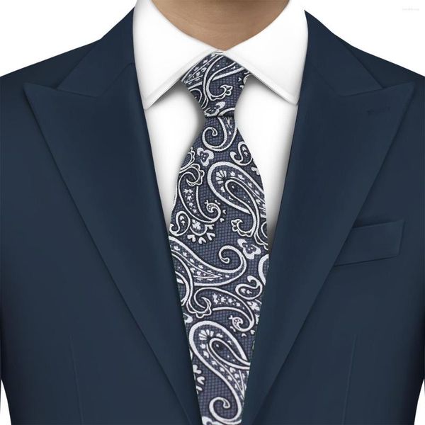 Pañuelos de lazo LYL Moda Paisley Seda Corbata negra Corbata de alta calidad Slim Cravat para fiesta de boda Regalo de negocios