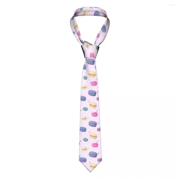 Noeuds papillon macarons bonbons unisexe cravates mince polyester 8 cm large cravate pour hommes vêtements quotidiens cravate accessoires de mariage cadeau
