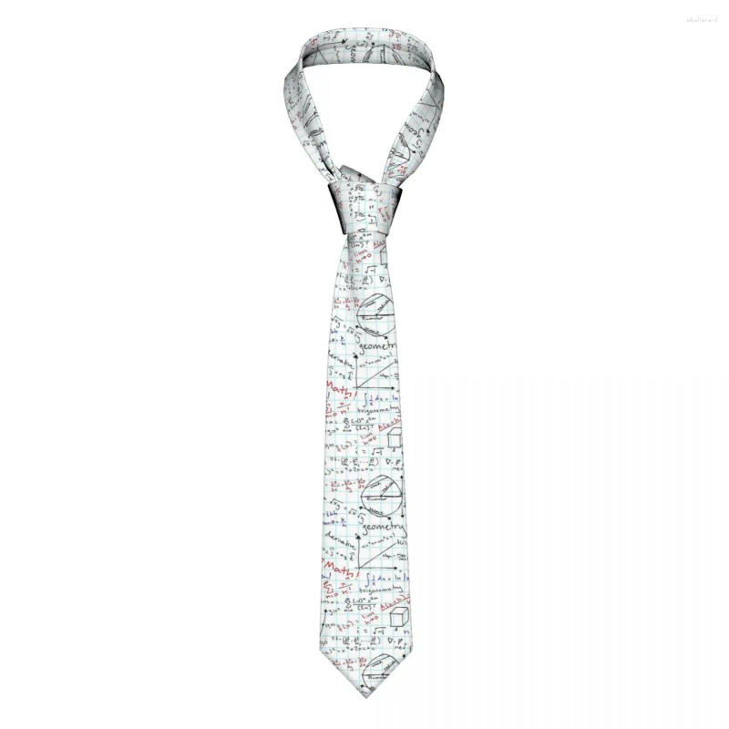 Nœuds papillon devoirs de mathématiques hommes femmes cravates mince Polyester 8 Cm classique Geek enseignant cadeau cou pour chemise accessoires de mariage