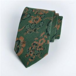 Bow Lays Men's Corbata Ocio estrecho 7cm Estado en 3D Correo de algodón Floral Estilo de mujeres Tada de estudiante 2pcs/lot