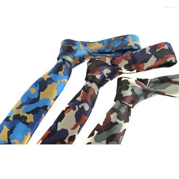 Nœuds papillon hommes 6 cm maigre mince Camouflage cravate armée militaire Camo cravate de nombreux modèles BWTQN0037