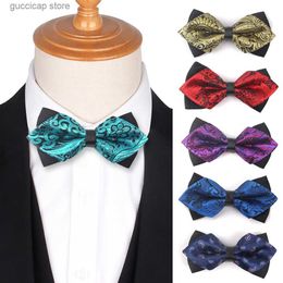 Noeuds papillon Hommes Noeud Papillon Classique Pointu Noeud Papillon Pour Hommes Femmes Adultes Noeuds Papillon Pour Les Affaires Mariage Papillon Costumes Cravats Paisley Bowties Y240329