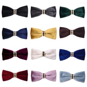 Bow Ties Men de haute qualité Velvet Velvet Bowtie Mariage Party A réglable Colche à cravate