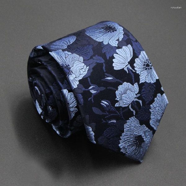 Corbatas de lazo para hombre, corbata de seda 100, pañuelo Jacquard, corbata de flora, azul, rojo, oficina de negocios, informal, resistente al agua de alta densidad