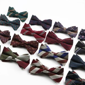 Bow Ties Men's Fashion Polyester Bowtie Novelty Design Striped Flowed Jacquard Bowknot Formal Male Butterfly Business Wedding Accessoire