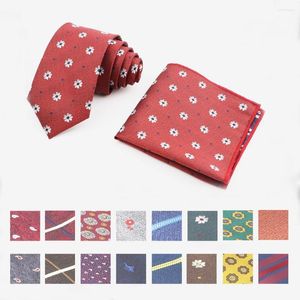 Pajaritas Moda para hombre Corbata de poliéster Bolsillo cuadrado Pañuelo Conjunto Novedad Corbata para hombres Negocios Boda Fiesta Camisa Accesorios Regalo