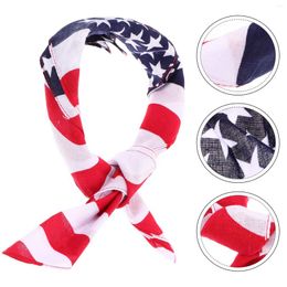 Bow Ties Men's Pocket Square Cotton Mandkerchiefs Satin Bands American Flag Bandanas Bandanas