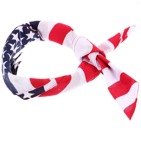Band Ties de poche masculine carré rouge blanc bandana bandana bandanas pour le foulard américain drapeau