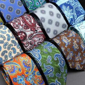 Noeuds papillon pour hommes Super doux soie mode 7.5 cm Paisley cravate pour mariage réunion d'affaires costume Gravata coloré nouveauté impression cravate