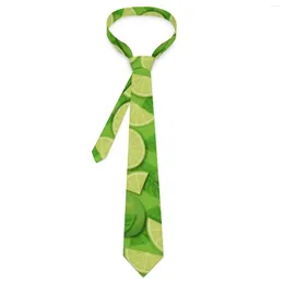 Bow Ties heren stropdas groene citroen print nek limoen plak kawaii grappige kraagontwerp vrijetijdskwaliteit stropdas accessoires