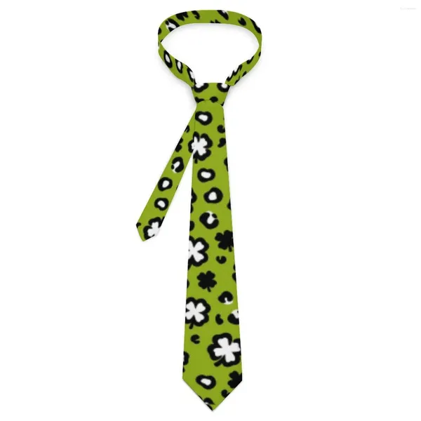 Pajaritas Corbata para hombre Trébol Trébol Cuello de leopardo Día de San Paddy Clásico Diseño de cuello informal Ocio Calidad Accesorios para corbatas