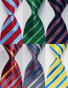 Noeuds papillon hommes cravate soie rayé cravate rouge bleu vert Jacquard fête mariage tissé Design de mode GZ1016