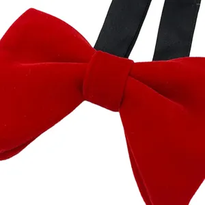 Bow Ties Men's Velvet Tie Cabello de moda Elegante para adultos Buxedo Business Party Groom Regalo