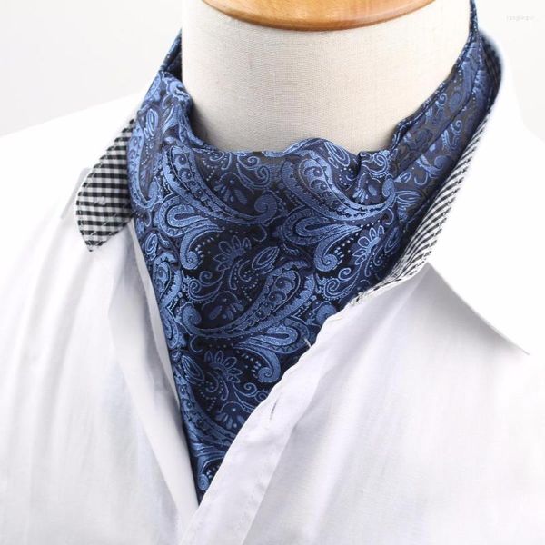 Noeuds papillon pour hommes Vintage Cravate Formelle Cravate Ascot Scrunch Auto Britannique À Pois Gentleman Polyester Soie Cravate De Luxe