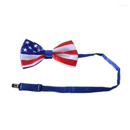 Bow Ties Mens American Print cravate préérée de longueur ajustée patriotique Tuxedo Bowtie Necktie pour le jour de l'indépendance de la fête de mariage