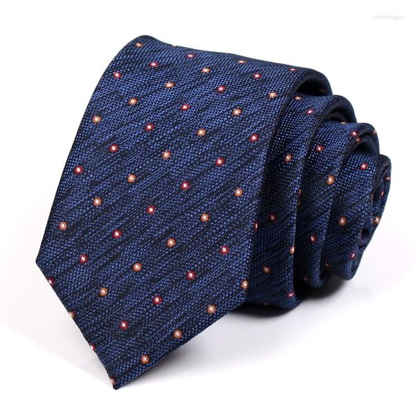 Pajaritas Moda para hombre Corbata formal Azul marino 7 CM Traje de negocios de alta calidad Cuello Ideal para boda Fiesta Trabajo Corbata masculina