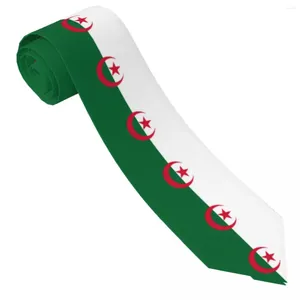 Cravates d'arc Hommes Cravate Algérie Drapeau Cou Emblème Stripes Classique Collier Décontracté Personnalisé DIY Usure Quotidienne Haute Qualité Cravate Accessoires