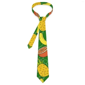 Bow Ties pour hommes cravate dessin animé couche fruit banane et citron rétro Collier décontracté lointain accessoires en cravate de haute qualité