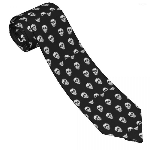 Bow Linds Tie Mens Classic Skinny Vintage Skull Sattarties Collar estrecho Accesorios informales Regalo