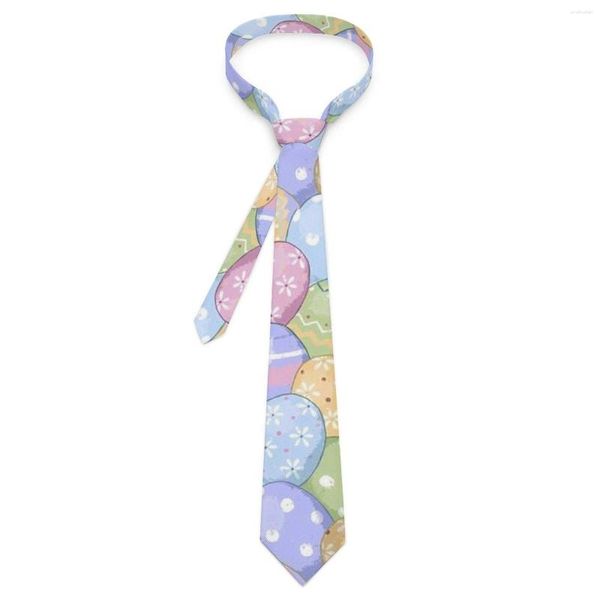 Pajaritas para hombre Corbata Día de Pascua Cuello con estampado Huevos coloridos Collar informal clásico Personalizado DIY Fiesta de boda Accesorios de corbata de calidad