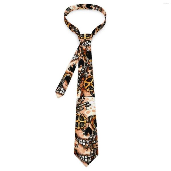 Cravates d'arc Cravate pour hommes Funky Steampunk Skull Neck Halloween Imprimer Col élégant Custom DIY Wear Quotidien Qualité Cravate Accessoires