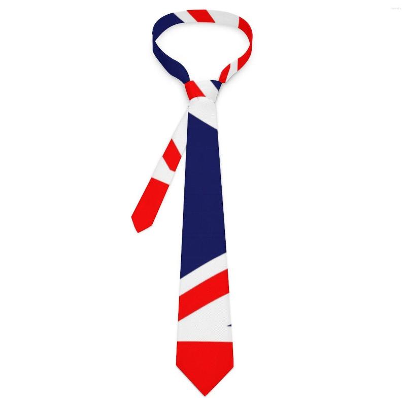 Papillon Cravatta da uomo Grande bandiera britannica Bandiere al collo Stampa Colletto alla moda retrò Accessori per cravatte di qualità per feste cosplay personalizzate