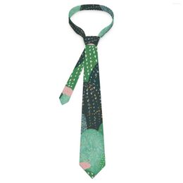 Nœuds papillons pour hommes, cravate verte Cactus, imprimé Floral, rétro, col décontracté, conception de mariage, accessoires de haute qualité