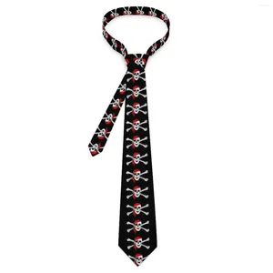 Pajaritas para hombre Corbata Pirata Cráneo Estampado Cuello Jolly Roger Crossbones Retro Casual Diseño de cuello Ropa diaria Fiesta Corbata Accesorios