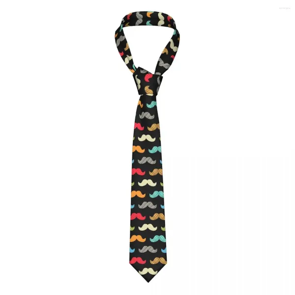 Cravates d'arc Cravate pour hommes Slim Skinny Mignon Moustache colorée Cravate Mode Style libre pour le mariage de fête