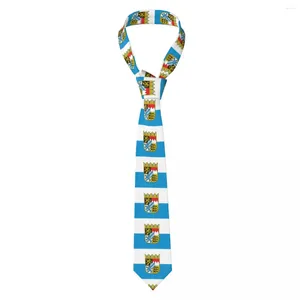 Bow Linds Mens Tie Slim Flinny Flag of Bavaria State Corbalo de moda Estilo gratuito para boda de fiesta