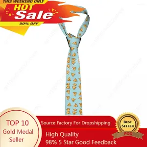 Bow Ties Mens Tie Slim Skinny Pizza Pattern Coldie Fashion Fily Free Style Men Party Party