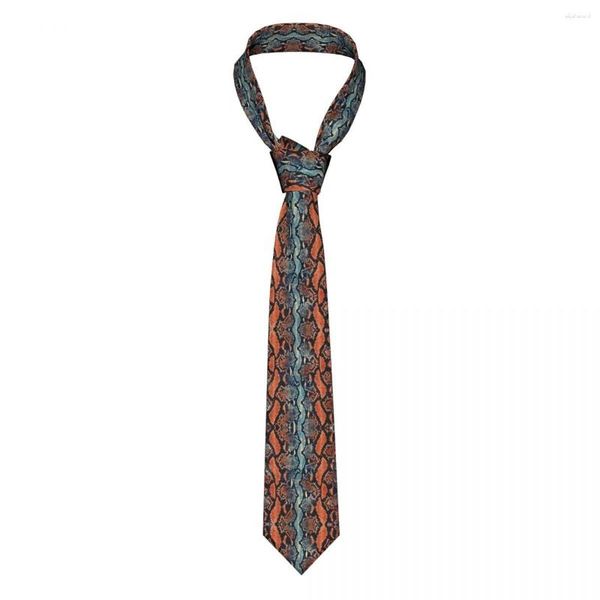 Cravates d'arc Cravate pour hommes Slim Skinny Python Serpent Motif Animal Cravate Mode Style Libre Hommes Fête Mariage