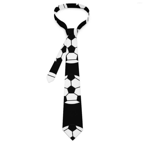 Pajaritas para hombre Corbata Balón de fútbol Cuello Blanco y negro Cuello de moda fresco Gráfico Negocio Calidad Corbata Accesorios