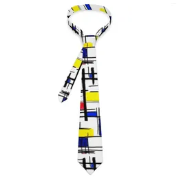 Noeuds papillon Mondrian minimaliste de Stijl Art moderne cravate imprimé cou classique col décontracté pour hommes d'affaires cravate accessoires