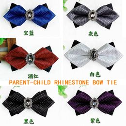 Noeuds papillon mère-fille père-fils parent-enfant strass plaid couleur correspondant noeud papillon garçons et filles fête mariage gentleman 230922