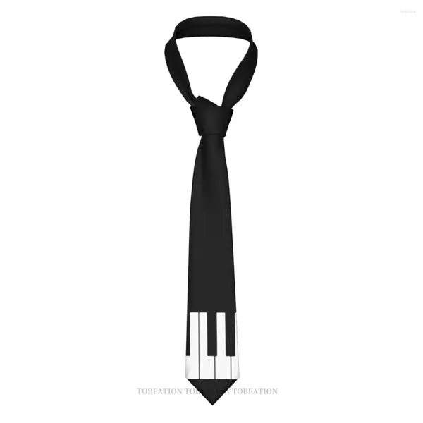 Bow Ties Music Notes Piano Black Men 3D Hip-hop Street Business Mariage de mariage Shirt accessoires