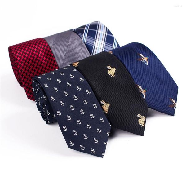 Cravates d'arc bleu marine cravates pour hommes auto-cravate imprimé oiseau 6 cm de large mariage maigre rouge noir cravate en soie pour hommes en gros B148