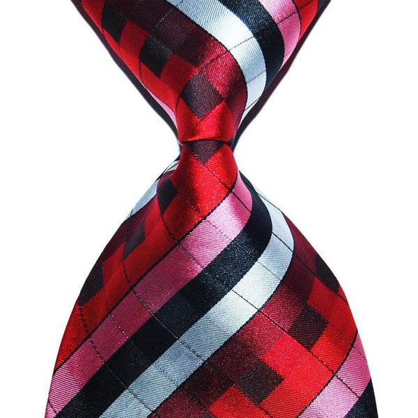 Pajaritas Corbata Corbata Regalo para hombres Plaid Seda Azul 10 cm Ancho Moda Jacquard Tejido Ropa formal Traje de negocios Fiesta de bodas de Navidad