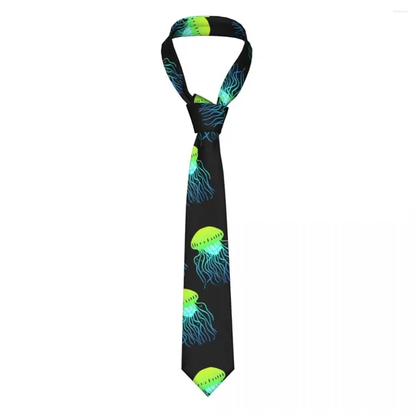 Bow Ties Jellies Neon Tie à gelée verte Fish Polyester Silk Fashion Neck Accessories Party Men Blouse