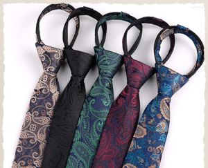 Noeuds papillon No Pattern Tie Men's Zipper Fashion Black Formal Dress Business Epoux Mariage Vin Rouge 6cm