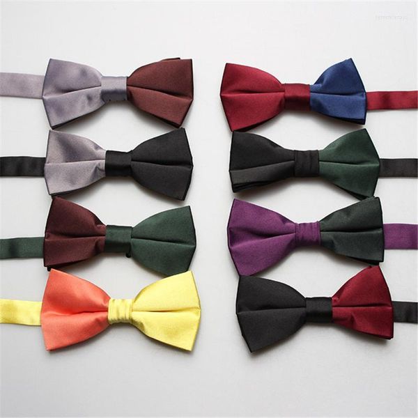 Noeuds papillon Nouveauté Patchwork Bowties pour hommes cravate de mariage noir soie pré-attaché homme rouge noeud papillon costume accessoires en gros B213