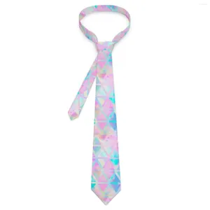 Strikjes Ombre Geo Print Stropdas Roze Pastel Gedrukt Hals Klassieke Elegante Kraag Voor Mannen Vrouwen Cosplay Party Stropdas Accessoires