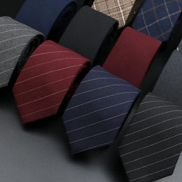 Bow Ties Original High Quality Striped Cotton Tie Skinny Plaid Solid Wool Necktie Men pour le costume de fête Business Cravat Cravat Cravat Gift
