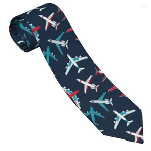 Noeuds papillon motif d'avions cravate hommes femmes décontracté polyester 8 cm cou classique pour accessoires de bureau