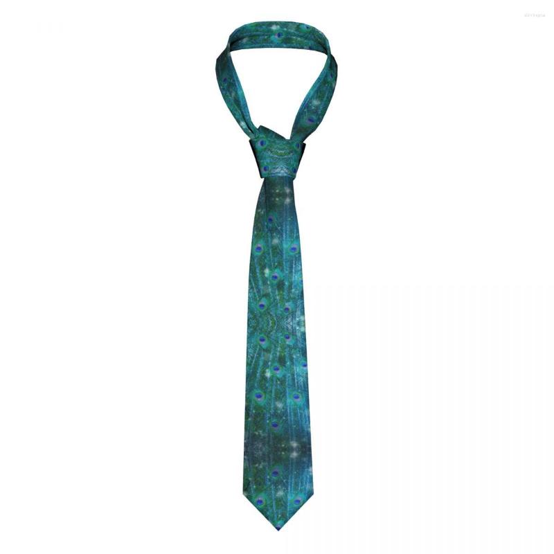 Laço amarra pavão de penas de penas homens homens poliéster 8 cm de pescoço de malha de moda Acessórios de camisa clássica festa de casamento de gravatas