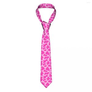 Noeuds Papillon Imprimé Vache Rose Motif Hommes Femmes Cravates Mode Polyester 8 Cm Classique Cou Pour Usage Quotidien Cravate Soirée