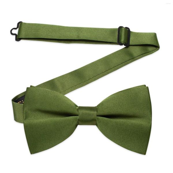 Pajaritas de satén verde pistacho para hombre, corbata de niño, fiesta de moda, pajarita preatada para padre e hijo, nudo de mariposa ajustable, decoración de boda