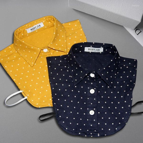 Pajaritas a cuadros, camisa de cuello falso, Collares estampados para niños, Gargantilla desmontable de algodón para Mujer, medio lazo de camisa extraíble para niños y niñas